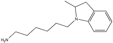 6-(2-methyl-2,3-dihydro-1H-indol-1-yl)hexan-1-amine Struktur