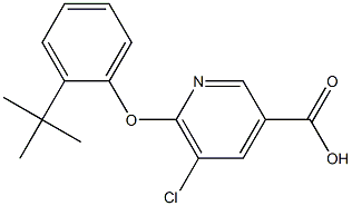 6-(2-tert-butylphenoxy)-5-chloropyridine-3-carboxylic acid Struktur