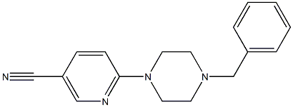 6-(4-benzylpiperazin-1-yl)nicotinonitrile Struktur