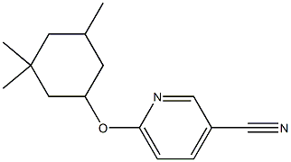 6-[(3,3,5-trimethylcyclohexyl)oxy]pyridine-3-carbonitrile Struktur