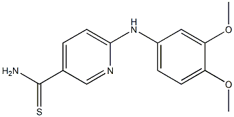 6-[(3,4-dimethoxyphenyl)amino]pyridine-3-carbothioamide Struktur