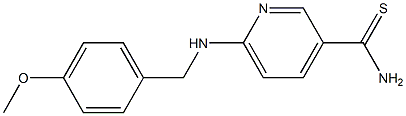 6-[(4-methoxybenzyl)amino]pyridine-3-carbothioamide Struktur