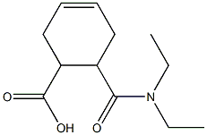 6-[(diethylamino)carbonyl]cyclohex-3-ene-1-carboxylic acid Struktur