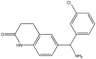 6-[amino(3-chlorophenyl)methyl]-1,2,3,4-tetrahydroquinolin-2-one Struktur