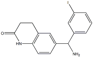 6-[amino(3-iodophenyl)methyl]-1,2,3,4-tetrahydroquinolin-2-one Struktur