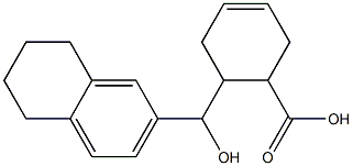 6-[hydroxy(5,6,7,8-tetrahydronaphthalen-2-yl)methyl]cyclohex-3-ene-1-carboxylic acid Struktur