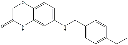 6-{[(4-ethylphenyl)methyl]amino}-3,4-dihydro-2H-1,4-benzoxazin-3-one Struktur