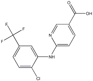 6-{[2-chloro-5-(trifluoromethyl)phenyl]amino}pyridine-3-carboxylic acid Struktur