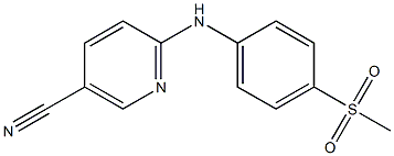 6-{[4-(methylsulfonyl)phenyl]amino}nicotinonitrile Struktur