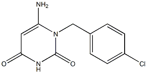 6-amino-1-[(4-chlorophenyl)methyl]-1,2,3,4-tetrahydropyrimidine-2,4-dione Struktur