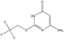 6-amino-2-[(2,2,2-trifluoroethyl)sulfanyl]-3,4-dihydropyrimidin-4-one Struktur