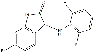 6-bromo-3-[(2,6-difluorophenyl)amino]-2,3-dihydro-1H-indol-2-one Struktur