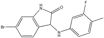 6-bromo-3-[(3-fluoro-4-methylphenyl)amino]-2,3-dihydro-1H-indol-2-one Struktur