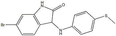 6-bromo-3-{[4-(methylsulfanyl)phenyl]amino}-2,3-dihydro-1H-indol-2-one Struktur