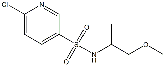 6-chloro-N-(1-methoxypropan-2-yl)pyridine-3-sulfonamide Struktur