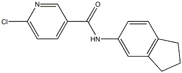 6-chloro-N-(2,3-dihydro-1H-inden-5-yl)pyridine-3-carboxamide Struktur