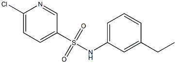 6-chloro-N-(3-ethylphenyl)pyridine-3-sulfonamide Struktur