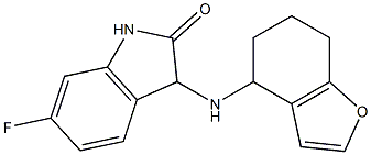 6-fluoro-3-(4,5,6,7-tetrahydro-1-benzofuran-4-ylamino)-2,3-dihydro-1H-indol-2-one Struktur