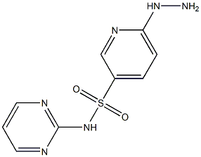 6-hydrazinyl-N-(pyrimidin-2-yl)pyridine-3-sulfonamide Struktur