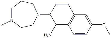 6-methoxy-2-(4-methyl-1,4-diazepan-1-yl)-1,2,3,4-tetrahydronaphthalen-1-amine Struktur