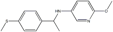 6-methoxy-N-{1-[4-(methylsulfanyl)phenyl]ethyl}pyridin-3-amine Struktur