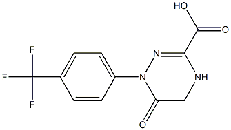 6-oxo-1-[4-(trifluoromethyl)phenyl]-1,4,5,6-tetrahydro-1,2,4-triazine-3-carboxylic acid Struktur