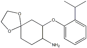 7-(2-isopropylphenoxy)-1,4-dioxaspiro[4.5]dec-8-ylamine Struktur