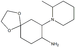 7-(2-methylpiperidin-1-yl)-1,4-dioxaspiro[4.5]dec-8-ylamine Struktur