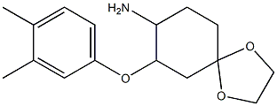 7-(3,4-dimethylphenoxy)-1,4-dioxaspiro[4.5]dec-8-ylamine Struktur