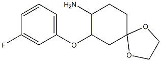 7-(3-fluorophenoxy)-1,4-dioxaspiro[4.5]dec-8-ylamine Struktur