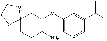 7-(3-isopropylphenoxy)-1,4-dioxaspiro[4.5]dec-8-ylamine Struktur