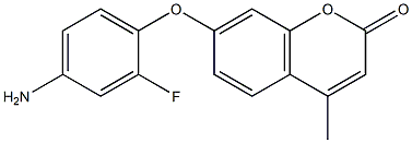 7-(4-amino-2-fluorophenoxy)-4-methyl-2H-chromen-2-one Struktur