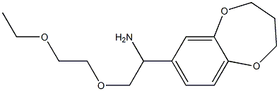 7-[1-amino-2-(2-ethoxyethoxy)ethyl]-3,4-dihydro-2H-1,5-benzodioxepine Struktur