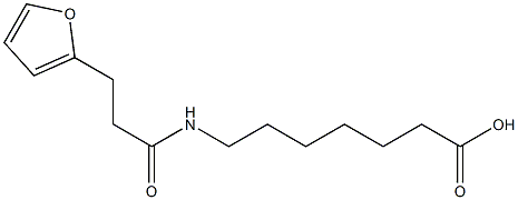 7-[3-(furan-2-yl)propanamido]heptanoic acid Struktur