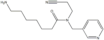 7-amino-N-(2-cyanoethyl)-N-(pyridin-3-ylmethyl)heptanamide Struktur