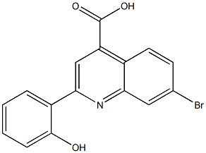 7-bromo-2-(2-hydroxyphenyl)quinoline-4-carboxylic acid Struktur