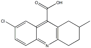 7-chloro-2-methyl-1,2,3,4-tetrahydroacridine-9-carboxylic acid Struktur