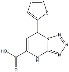 7-thien-2-yl-4,7-dihydrotetrazolo[1,5-a]pyrimidine-5-carboxylic acid Struktur