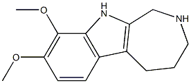 8,9-dimethoxy-1H,2H,3H,4H,5H,10H-azepino[3,4-b]indole Struktur