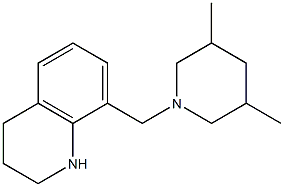 8-[(3,5-dimethylpiperidin-1-yl)methyl]-1,2,3,4-tetrahydroquinoline Struktur