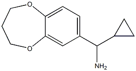 cyclopropyl(3,4-dihydro-2H-1,5-benzodioxepin-7-yl)methanamine Struktur