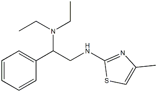 diethyl({2-[(4-methyl-1,3-thiazol-2-yl)amino]-1-phenylethyl})amine Struktur