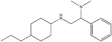 dimethyl({1-phenyl-2-[(4-propylcyclohexyl)amino]ethyl})amine Struktur