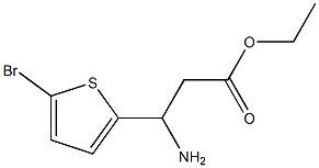 ethyl 3-amino-3-(5-bromothiophen-2-yl)propanoate Struktur