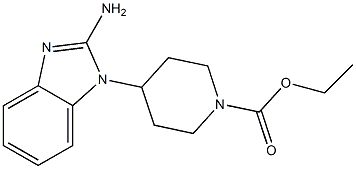 ethyl 4-(2-amino-1H-1,3-benzodiazol-1-yl)piperidine-1-carboxylate Struktur