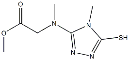 methyl [(5-mercapto-4-methyl-4H-1,2,4-triazol-3-yl)(methyl)amino]acetate Struktur