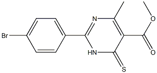 methyl 2-(4-bromophenyl)-4-methyl-6-thioxo-1,6-dihydropyrimidine-5-carboxylate Struktur