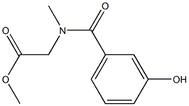 methyl 2-[(3-hydroxyphenyl)-N-methylformamido]acetate Struktur