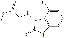 methyl 2-[(4-bromo-2-oxo-2,3-dihydro-1H-indol-3-yl)amino]acetate Struktur