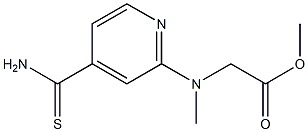 methyl 2-[(4-carbamothioylpyridin-2-yl)(methyl)amino]acetate Struktur